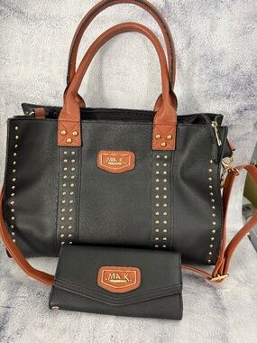 MKF Collection Women's Davina Faux Leather Tote Bag /Wallet